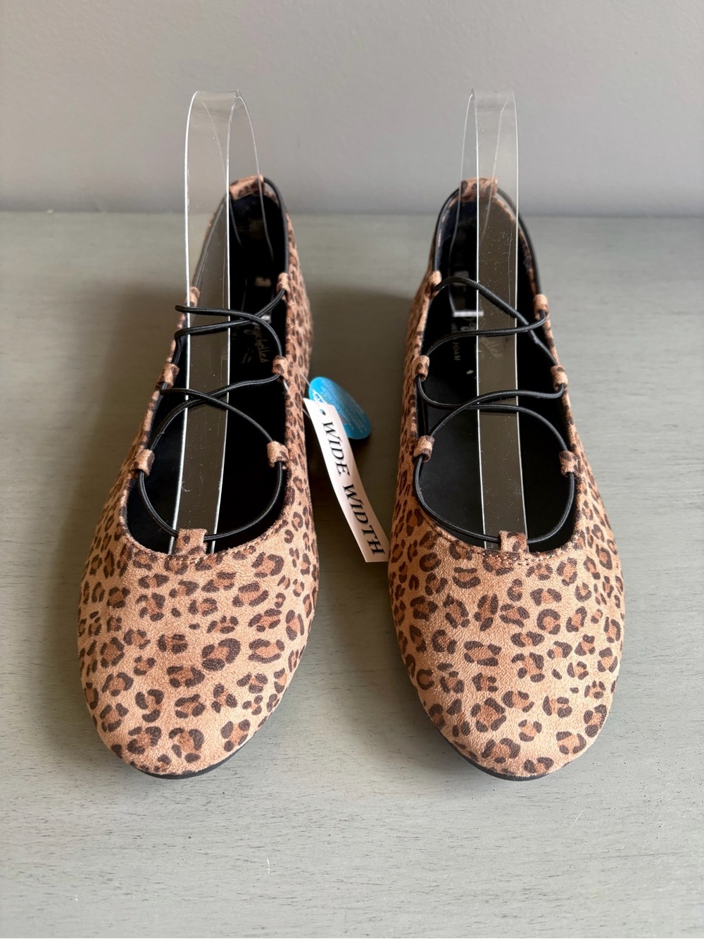 Seychelles Leopard Cheetah Animal Print Memory Foam Ballet Flats Shoe 8 WIDE NEW